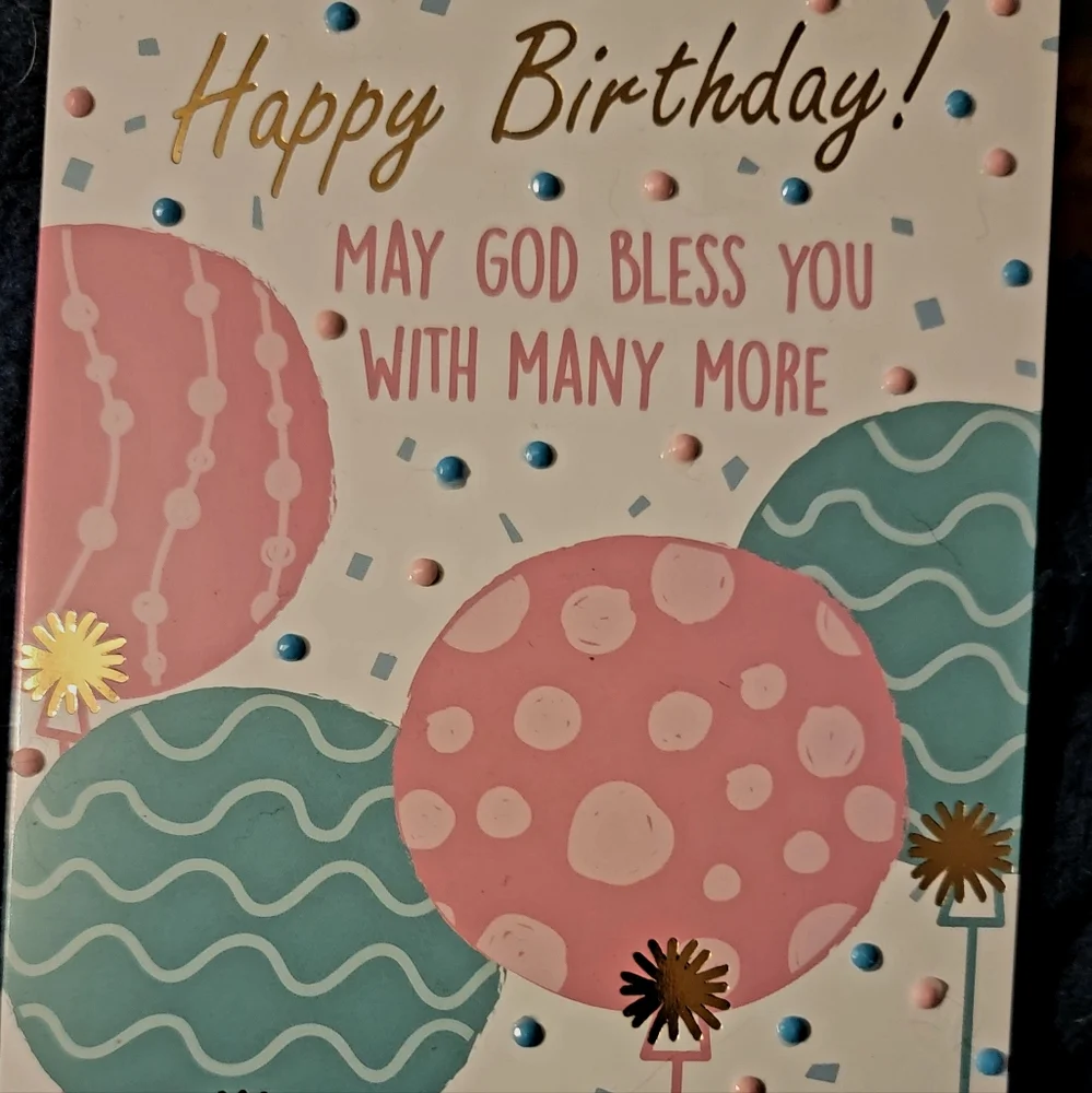 Happy Birthday God Bless Card Small - Picture 2 of 2